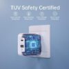 Incarcator retea 1x USB TYPE C PD 65W QC 3.0 1x USB-A alb Choetech PD8002 - imagine 4