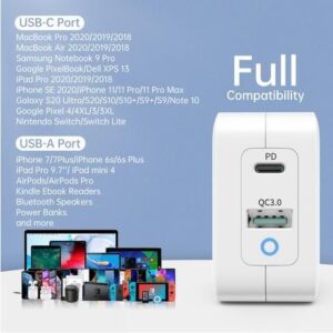 Incarcator retea 1x USB TYPE C PD 65W QC 3.0 1x USB-A alb Choetech PD8002