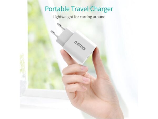 Incarcator retea Choetech 1x USB A QC 3.0 18W alb Q5003-EU-WH - imagine 7
