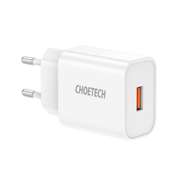 Incarcator retea Choetech 1x USB A QC 3.0 18W alb Q5003-EU-WH