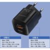 Incarcator retea Choetech PD5006-EU-BK 33W 1x USB TYPE C 1x USB-A - imagine 6