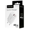 Incarcator retea rapid Kruger&Matz KM0856 PD QC GAN 45W PPS 1x USB-A /1x USB-C alb - imagine 2