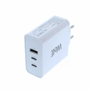 Incarcator retea Well 1x USB-A QC3.0 2x USB type C PD 65W PPS