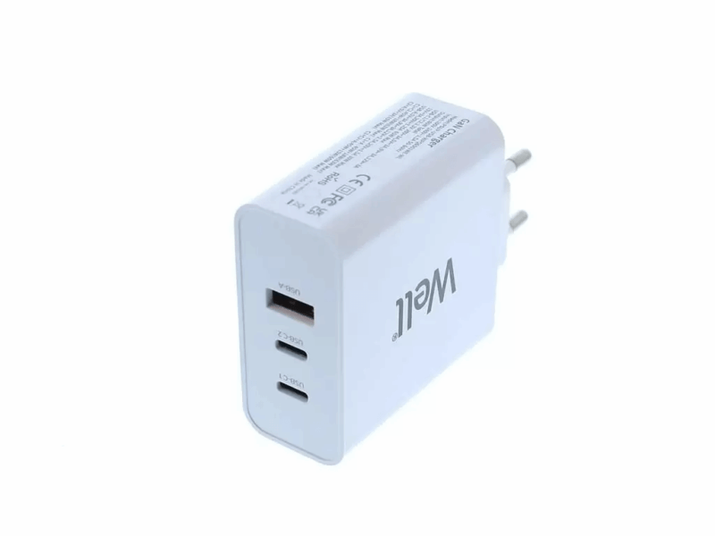 Incarcator retea Well 1x USB-A QC3.0 2x USB type C PD 65W PPS