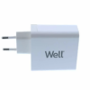Incarcator retea Well 1x USB-A QC3.0 2x USB type C PD 65W PPS - imagine 3