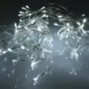 Instalatie luminoasa cu turturi 100 LEDuri albe lumina rece cu jocuri de lumini cablu transparent WELL - imagine 3