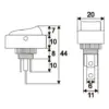 Interupator basculant 1 circuit 12V 20A OFF-ON LED galben cu retinere 2 pini 09047SA - imagine 2