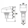 Interupator basculant 1 circuit 12V 20A OFF-ON LED rosu cu retinere 2 pini - imagine 2