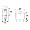 Interupator basculant 1 circuit 3 pini 6.5A 250V OFF-ON albastru 09019KE - imagine 2