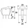 Interupator basculant 1 circuit 3 pini 6A 250V ON-OFF verde cu retinere - imagine 2