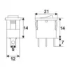 Interupator basculant 1 circuit 3 pini OFF-ON LED rosu 12V 15A cu retinere - imagine 2
