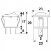Interupator basculant 1 circuit 3 pini ON-OFF 6A-250V albastru - imagine 2