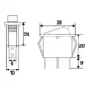 Interupator basculant 3 pini 1 circuit 10A 250V OFF-ON galben - imagine 2