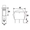 Interupator basculant 3 pini 1 circuit 10A 250V OFF-ON lumina verde cu retinere - imagine 2