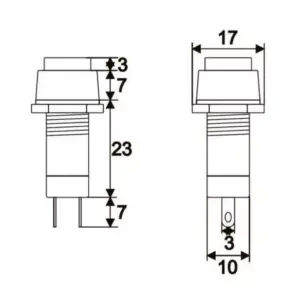 Intrerupator 1 circuit 1A 250V OFF-ON negru 09024FK cu retinere