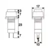 Intrerupator 1 circuit 1A 250V OFF-ON rosu cu retinere - imagine 2