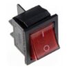 Intrerupator 15A-250V ON-OFF cu retinere 4PINI 28x22mm LED rosu KCD4 GBC 24.2315.00