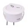 Intrerupator 2 pini ON-OFF 6A 250V alb 18x10mm cu retinere - imagine 2
