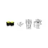 Intrerupator 3 pini ON-OFF IRS 101 12VDC 20A ingropat galben cu retinere - imagine 2