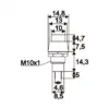 Intrerupator buton cu apasare 1 circuit 2A 250V OFF-(ON) fara retinere negru - imagine 2