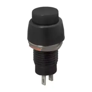 Intrerupator buton cu apasare 1 circuit 2A 250V OFF-(ON) fara retinere negru