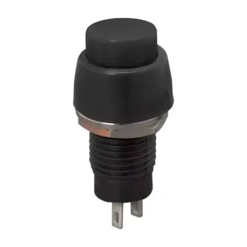 Intrerupator buton cu apasare 1 circuit 2A 250V OFF-(ON) fara retinere negru