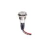 Intrerupator buton SW1 OFF-(ON) fara retinere metal 12mm 12-24V LED albastru