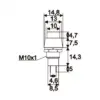 Intrerupator cu apasare 1 circuit 2A 250V OFF-ON rosu cu retinere 09068PI - imagine 2
