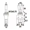 Intrerupator cu brat 1 circuit 20A 12VDC OFF-ON cu LED rosu cu retinere - imagine 2