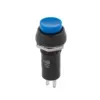 Intrerupator OFF-ON albastru prin apasare cu retinere rotund 1A 230VAC PBS 11C - imagine 2