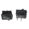 Intrerupator ON-OFF 2 pini negru 240V 3A cu retinere