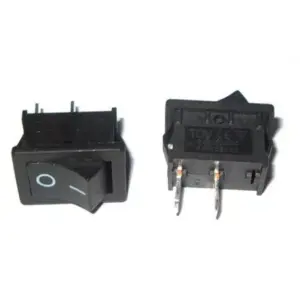 Intrerupator ON-OFF 2 pini negru 240V 3A cu retinere
