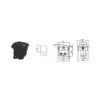 Intrerupator ON-OFF RS101 negru 3A 230V cu retinere - imagine 2