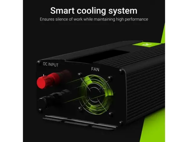 Invertor de tensiune 12V la 230V 500W INV03DE Greencell - imagine 3
