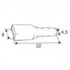 Izolatie papuc transparent 22mm pentru papuci de 4.8mm - imagine 2