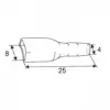 Izolatie papuc transparent 25mm pentru papuci de 6.3mm - imagine 2