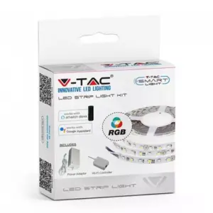 Kit banda LED SMART Google Home & Alexa SMD5050 RGB 60LED/m 10W/m 1000lm/m IP20 5m V-TAC