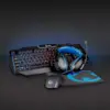 Kit Gaming cu fir 4 in 1 tastatura Casti Mouse MousePad Nedis - imagine 6