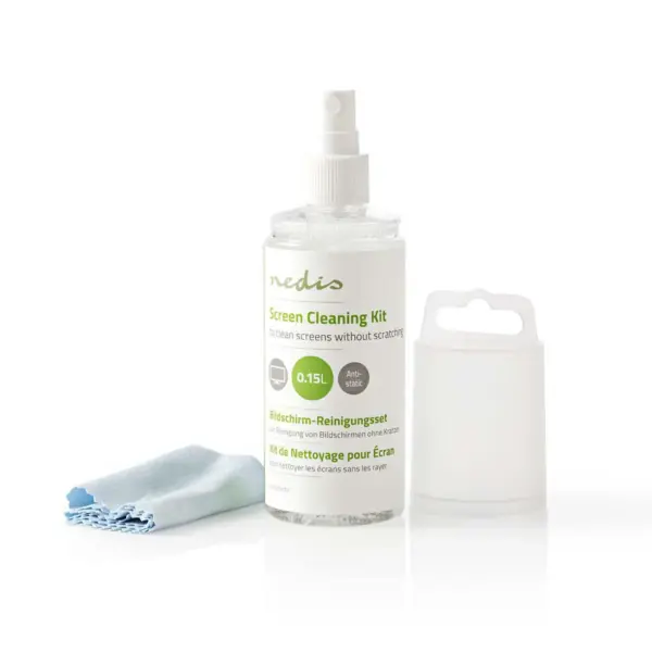 Kit pentru curatare ecrane LED /LCD /TFT 150ml fluid + Microfibra Nedis CLSN100TP