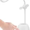 Lampa de birou cu ventilator Acumulator si Suport de pixuri alba Goobay - imagine 2