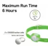 Lanterna frontala LED GP CH31 verde 40lm 2x CR2025 - imagine 3