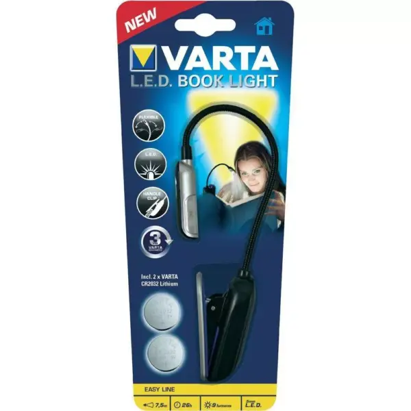 Lanterna LED Varta de citit cu clips 2x CR2032 - imagine 6