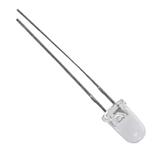 LED 12V 5mm transparent lumina alba rece