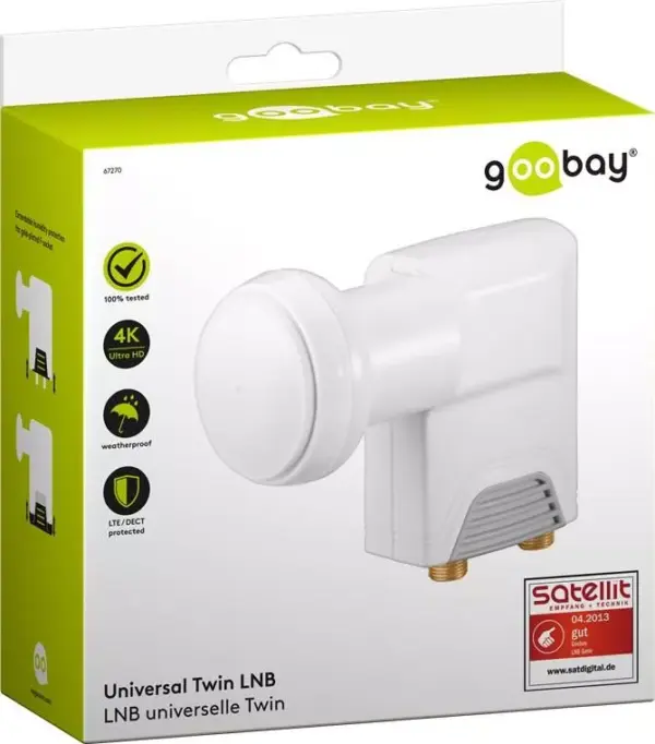 LNB universal 2 iesiri 0.1dB Goobay - imagine 5