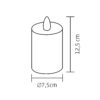 Lumanare LED pentru exterior cu lumina fixa alba calda temporizator ON/OFF timer 2xAA HOME - imagine 3