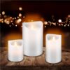 Lumanare LED Real Wax alb 10x15cm Goobay 66521 - imagine 4