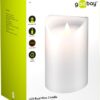 Lumanare LED Real Wax alb 10x15cm Goobay 66521 - imagine 7