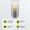 Lumanare LED Real Wax din sticla 7.5x12.5cm Goobay 60371 - imagine 3