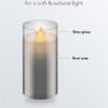 Lumanare LED Real Wax din sticla 7.5x15cm 3x AAA Goobay 60372 - imagine 6