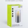 Lumanare LED Real Wax din sticla 7.5x15cm 3x AAA Goobay 60372 - imagine 7